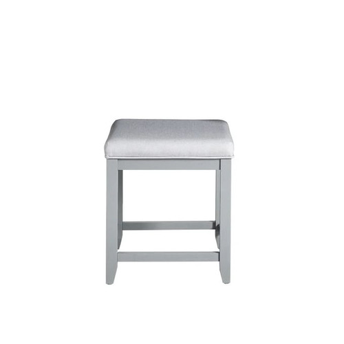 Crosley Vista Gray Creme Makeup Vanity Stool