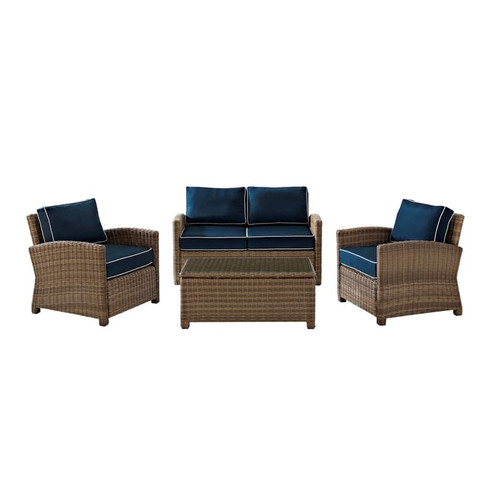 Crosley Bradenton 4pc Outdoor Conversation Sets with Coffee Table