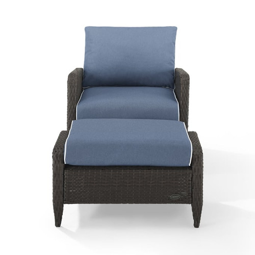 Crosley Kiawah Fabric Outdoor Chair and Ottoman Sets