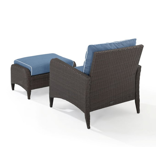 Crosley Kiawah Fabric Outdoor Chair and Ottoman Sets