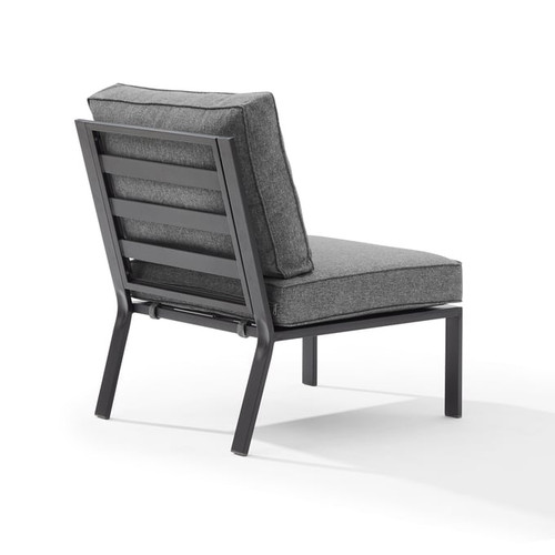 Crosley Clark Charcoal Outdoor Metal Center Chairs