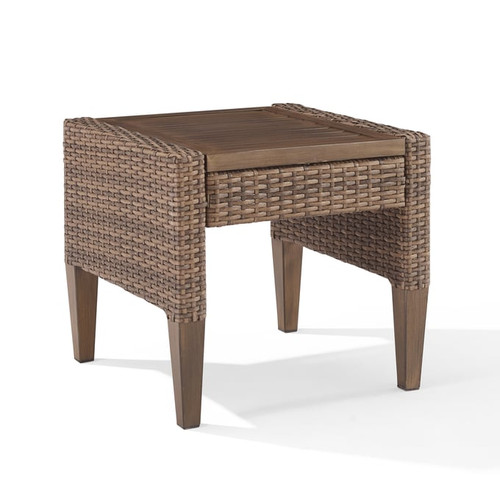 Crosley Capella Brown Outdoor Wicker Side Tables