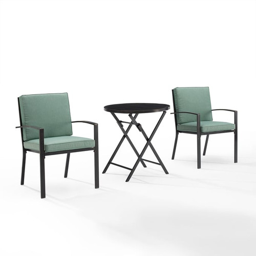 Crosley Kaplan Mist 3pc Outdoor Bistro Set