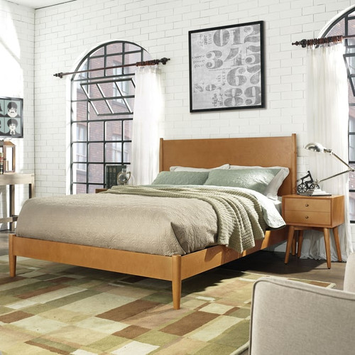 Crosley Landon Acorn Wood 2pc Bedroom Set with King Bed