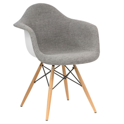 LeisureMod Willow Grey Eiffel Accent Chair