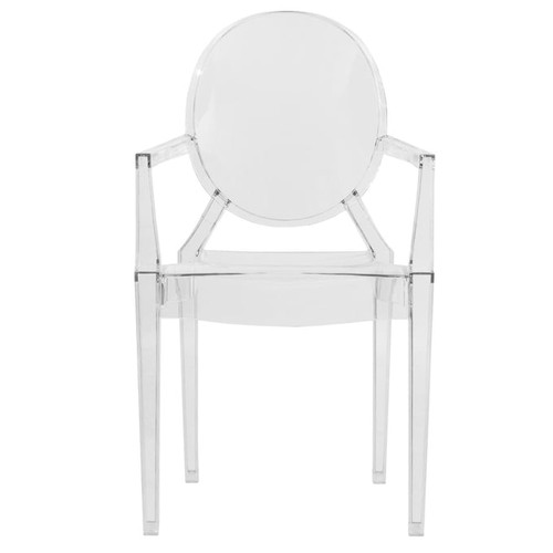 4 LeisureMod Carroll Clear Acrylic Chairs