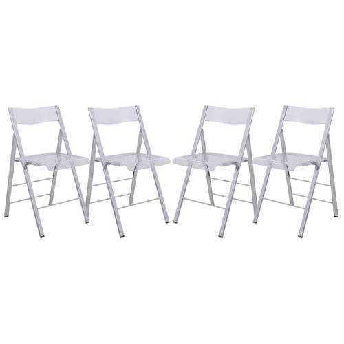 LeisureMod Menno 4 Folding Chairs