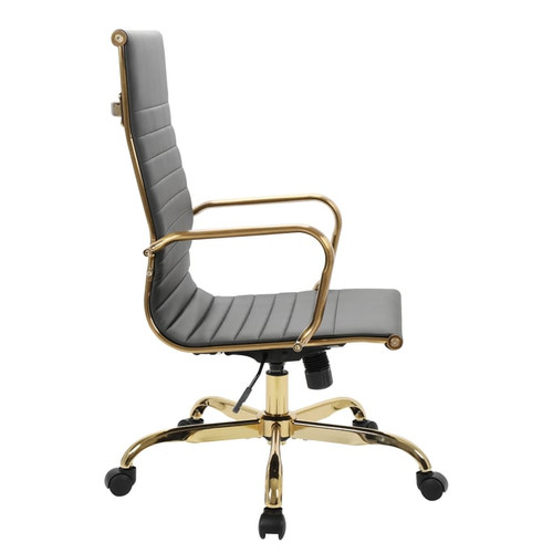 LeisureMod Harris Faux Leather Office Chairs