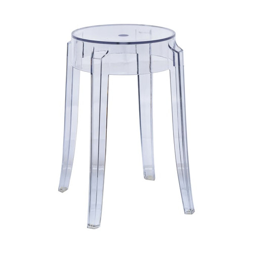 2 LeisureMod Averill Clear Dining Stools