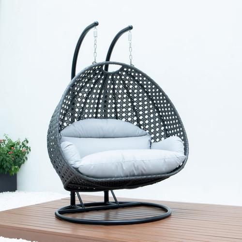 LeisureMod Egg Fabric 2 Person Hanging Swing Chairs
