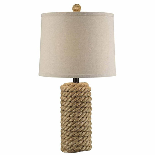 2 Crestview Collection Black Natural Rope Bolt Table Lamps