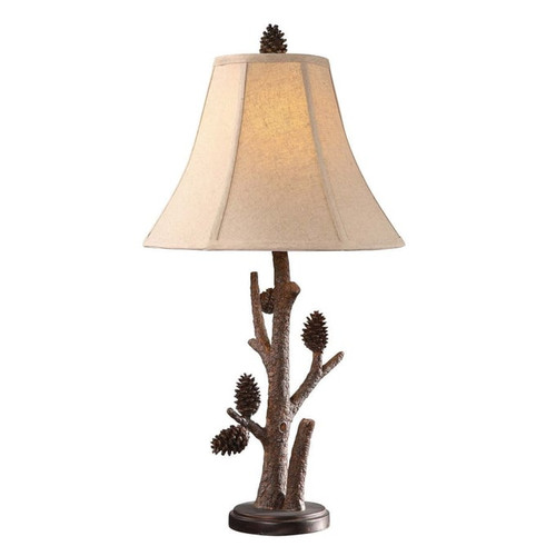 2 Crestview Collection Pioneer Resin Pinecone Table Lamps