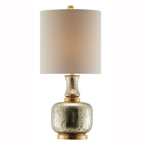 Crestview Collection Harper Gold Leaf White Table Lamp