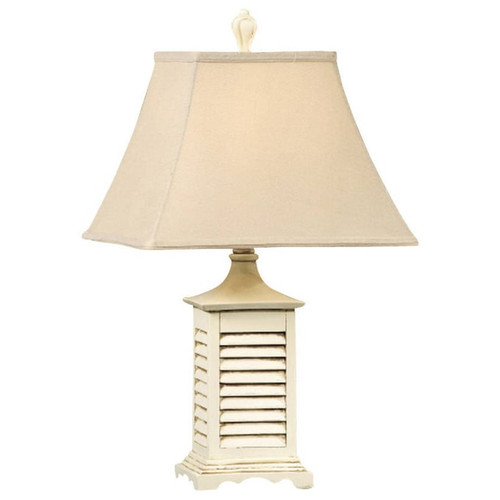 2 Crestview Collection Seaside Gray Washed White Accent Lamps