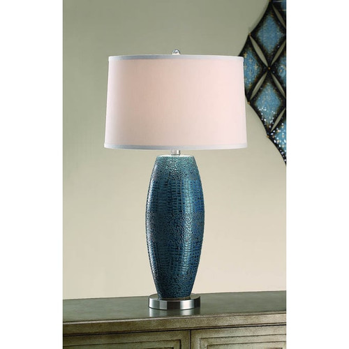 2 Crestview Collection Melrose Turquoise Blue Gray Table Lamps