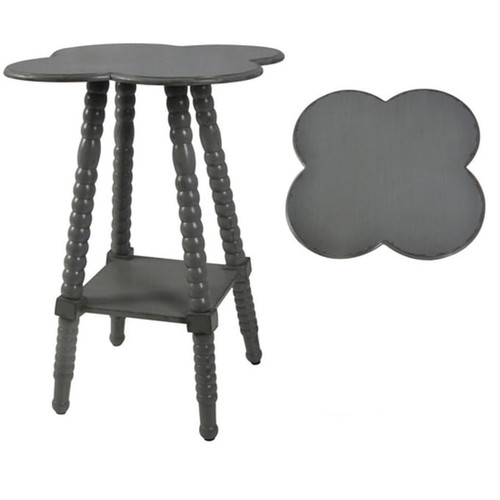 Crestview Collection Grey Storage Spindle Table