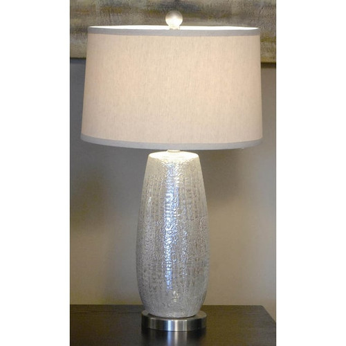 2 Crestview Collection Melrose Silver Table Lamps