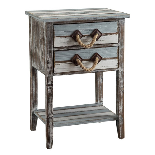 Crestview Collection Nantucket Weathered Drawer Accent Table