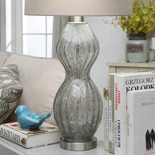 Crestview Collection Brushed Metal Table Lamp
