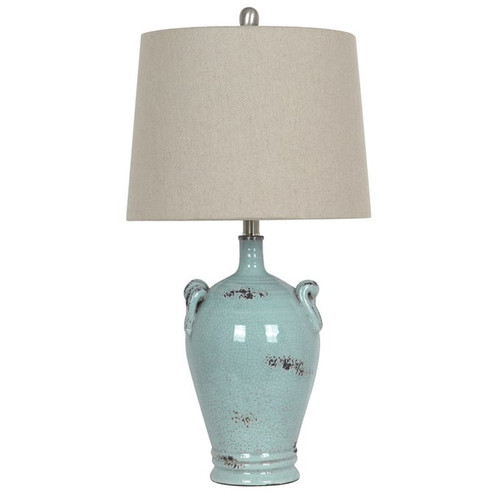 2 Crestview Collection Casa Sea Blue Table Lamps