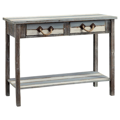 Crestview Collection Nantucket Weathered 2 Drawers Console Table