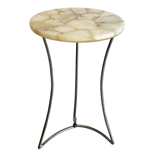 Crestview Collection Bengal Manor Cream Agate Table