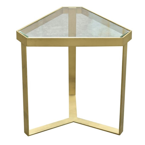 Crestview Collection Melrose Gold Triangle Accent Table