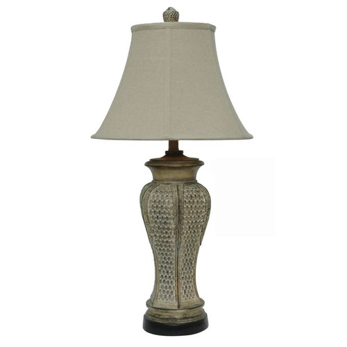 2 Crestview Collection Cypress Pickled Pine Green Table Lamps