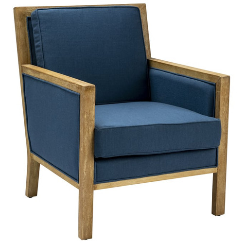 Crestview Collection Largo Indigo Light Oak Arm Chair