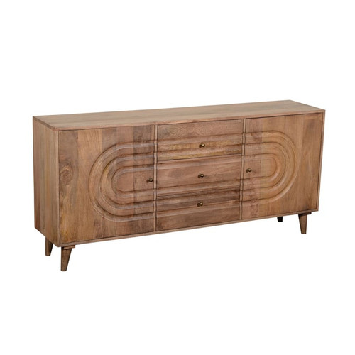 Crestview Collection Talladega Honey 3 Doors Sideboard