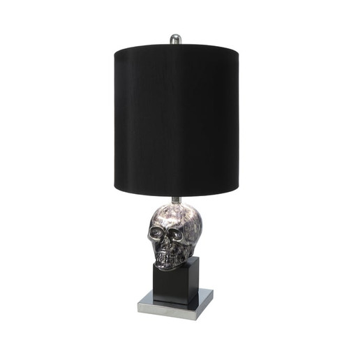 2 Crestview Collection Black Skull Table Lamps