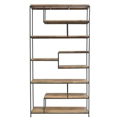 Crestview Collection Bengal Manor Offset Large Etagere Bookcase