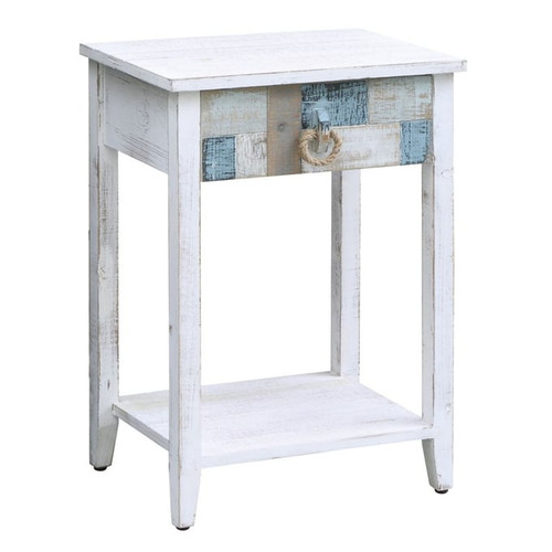 Crestview Collection South Shore Nautical Patchwork Accent Table
