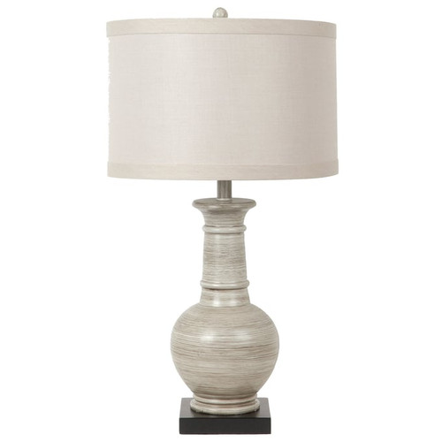 2 Crestview Collection Darby Gray Washed Black Table Lamps