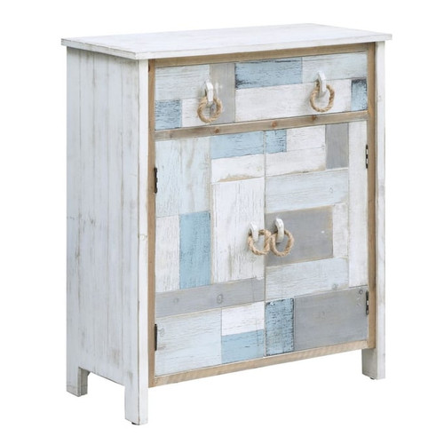 Crestview Collection South Shore Nautical Patchwork Cabinet