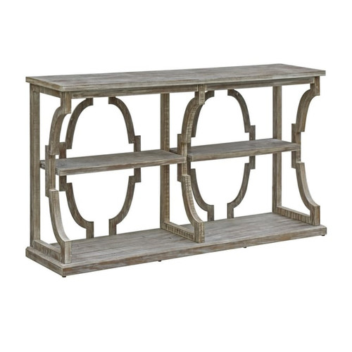 Crestview Collection Stockton Chestnut Wash 3 Tier Console Table