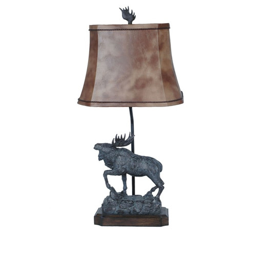 2 Crestview Collection Majestic Bronze Aged Table Lamps