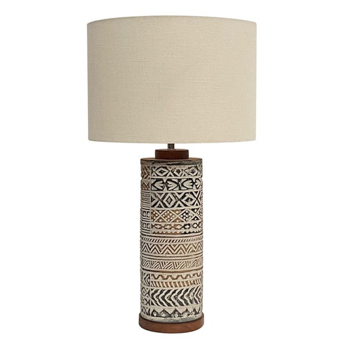 Crestview Collection Taos Terracotta Natural Table Lamp