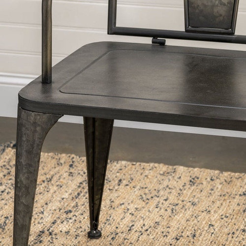 Crestview Collection Metal Solid Seat Bench