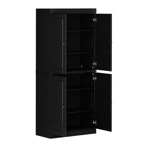 Palace Imports Black Modular Solid Doors Pantry