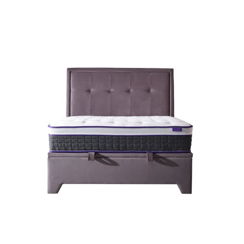 Modarte Elle Home White Gray Purple 12 Inch Gel Memory Foam Pocket Spring Mattresses