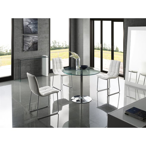 Casabianca Home Forte Clear Glass Dining Table