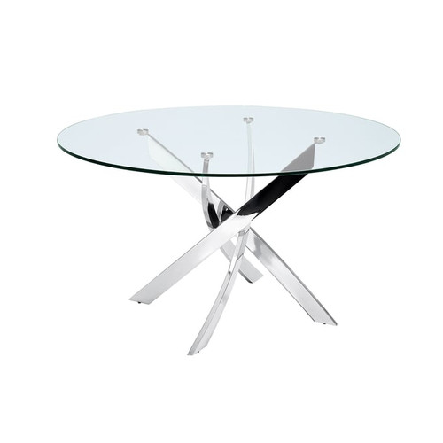 Casabianca Home Galaxy Clear Glass Dining Table