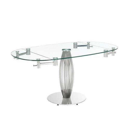 Casabianca Home Tasso Clear Extendable Dining Table