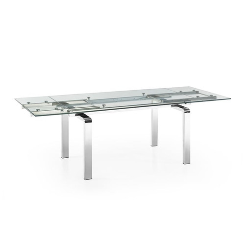 Casabianca Home Cloud Clear Glass Dining Table