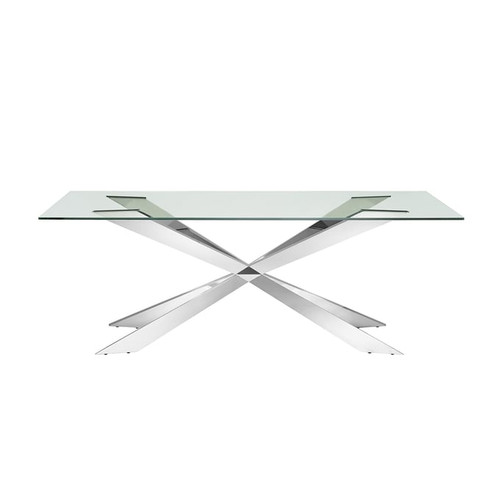 Casabianca Home Vortex Clear Glass Dining Table