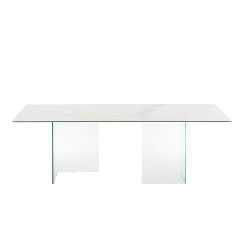Casabianca Home Miami White Dining Table