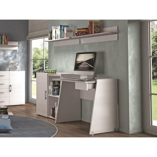 Casabianca Home Marco Light Gray Office Desk