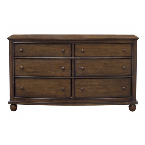 Sunset Trading Bahama Shutter Tropical Walnut 6 Drawers Dresser