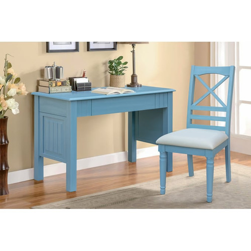 Sunset Trading Cool Breeze Beach Blue Computer Desk and Chair